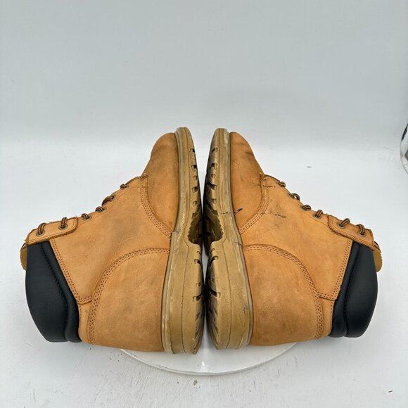 Timberland Pro Men Size 10.5M Brown Tan Black Leather 6" Lace Up Ankle Boot - Picture 6 of 11